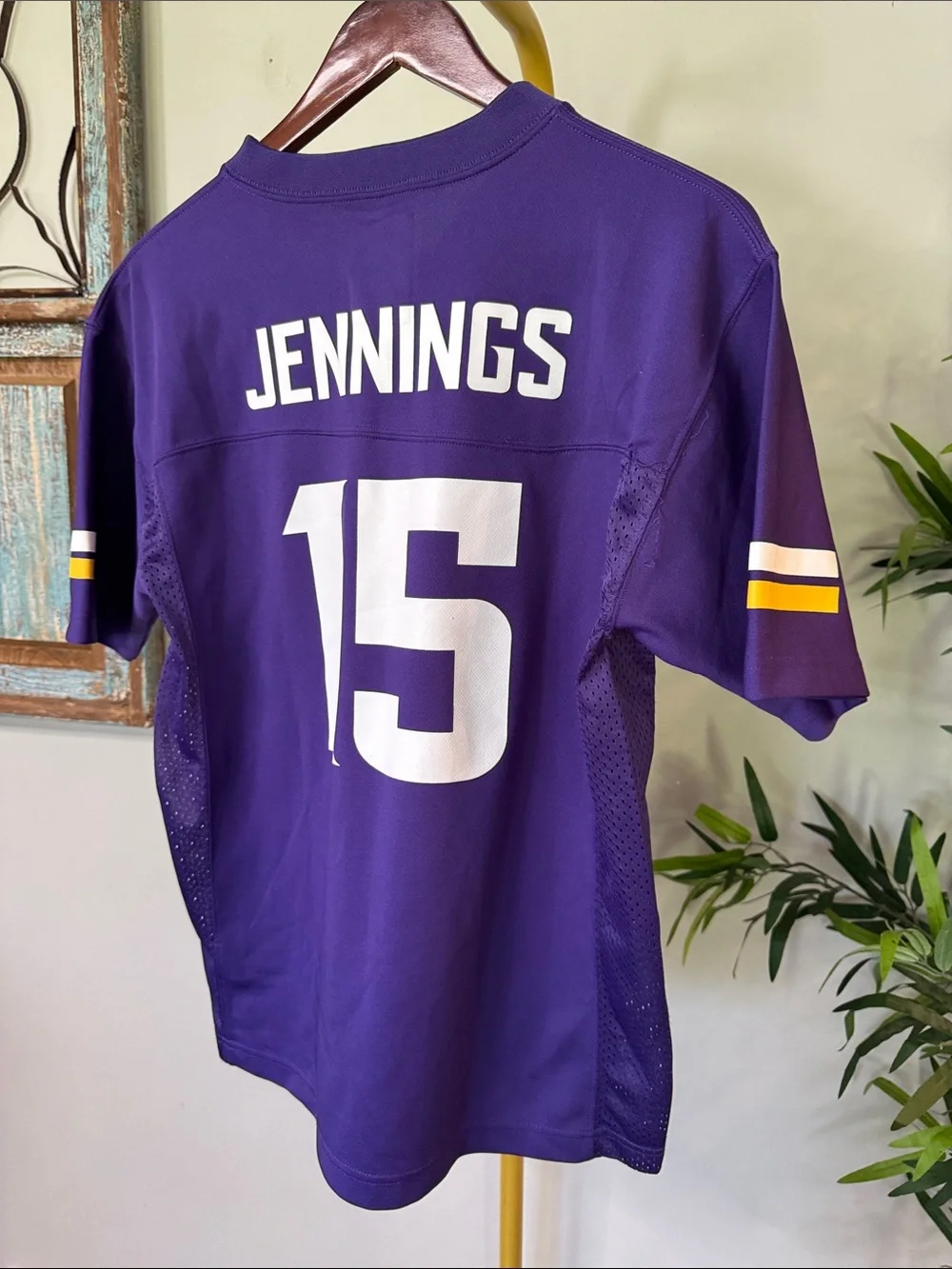Minnesota Vikings #15 Jennings Purple Football Jersey
